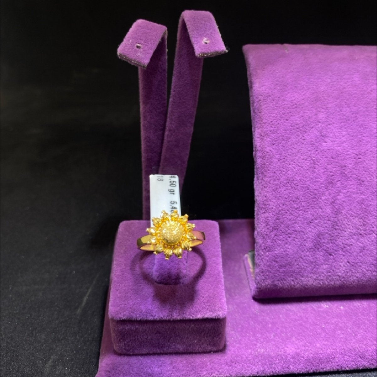 22 Ayar Altın Yüzük Tek Taş Dorikalı 4.50gr 18 Beden Kadın - Y00998