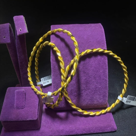 22 Ayar Altın Kıvırcık Bilezik Modern Tasarım 30.83gr Kadın - BZ01138