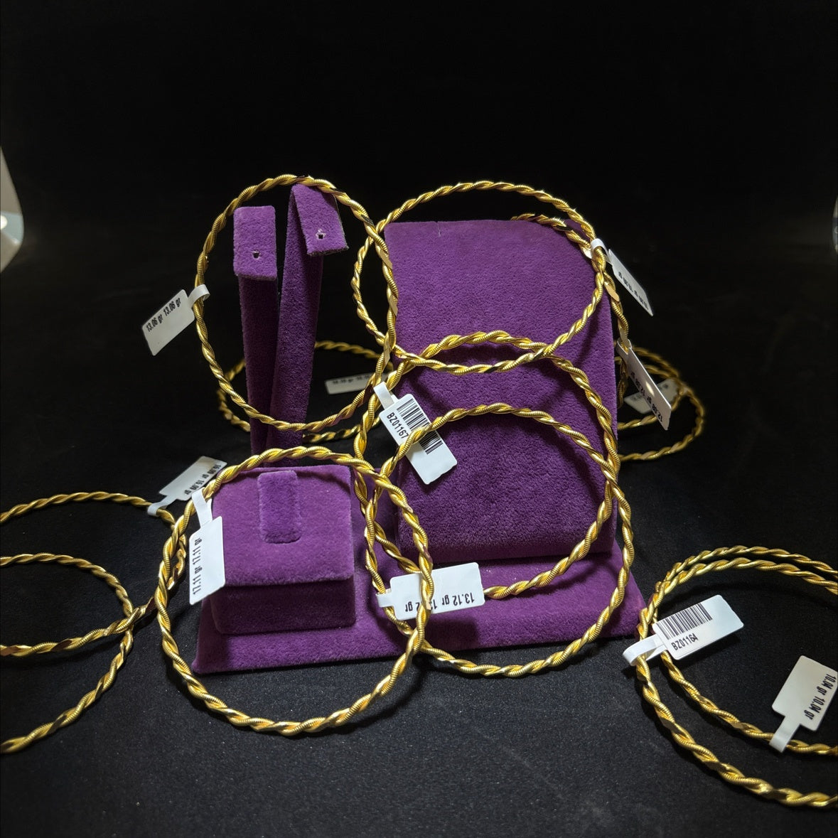 22 Ayar Altın Kıvırcık Bilezik Modern Tasarım 15.05gr Kadın - BZ01160