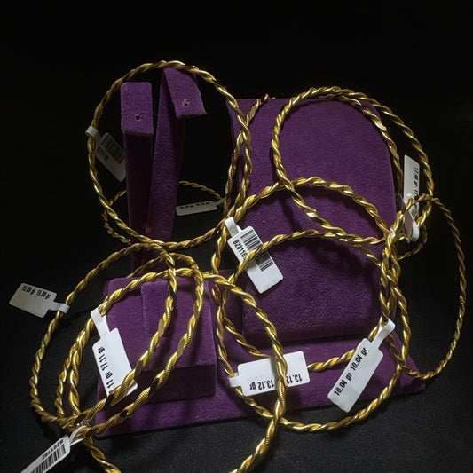 22 Ayar Altın Kıvırcık Bilezik Özel Tasarım 18.10gr Kadın - BZ01156