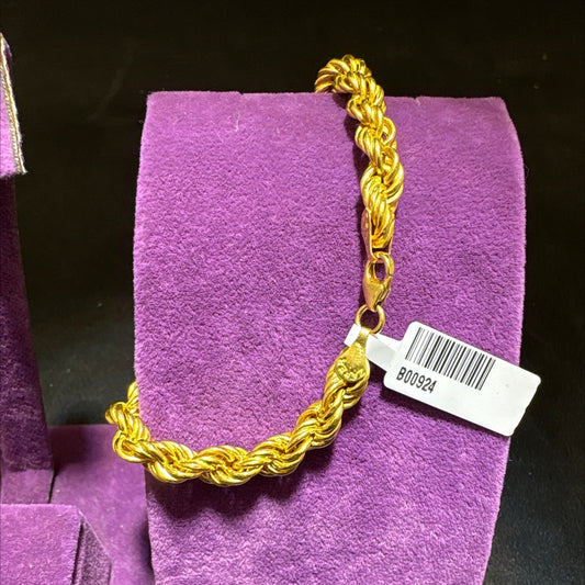 22 Ayar Altın Bileklik Zahit Geyik Modern Halat 7.21gr 17cm Kadın - B00924