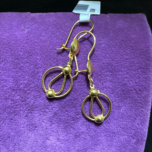 22 Ayar Altın Küpe Zahit Geyik Salantılı Tasarım 1.10gr Kadın - K00940