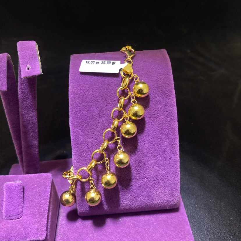 22 Ayar Altın Bilezik Zahit Geyik Özel Tasarım 19.60gr Hediye - BZ01175