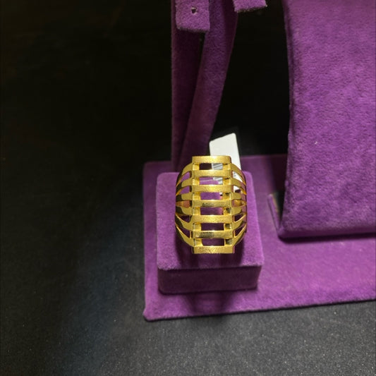 22 Ayar Altın Yüzük Kaburga Modern Tasarım 9.45gr 26 Numara - Y01003