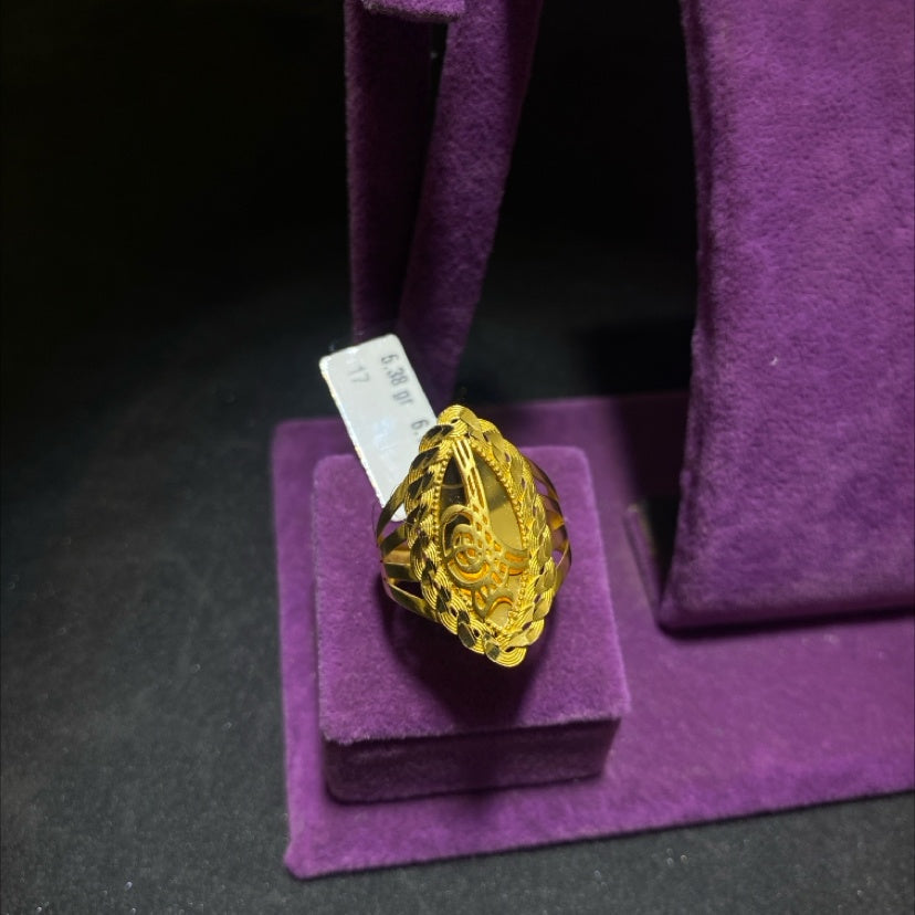 22 Ayar Altın Yüzük Osmanlı Tuğrası 5.38gr 17 Numara Hediye - Y01008