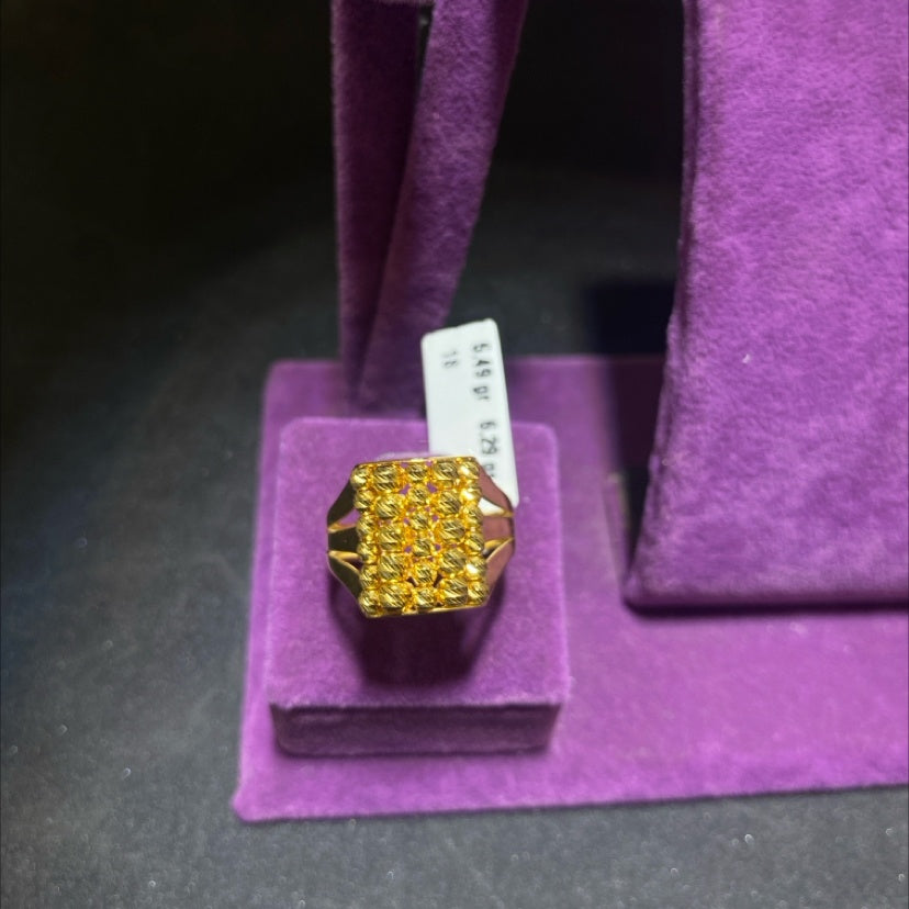 22 Ayar Altın Yüzük Dorika El İşi 5.49gr 18 Numara Hediye - Y01007