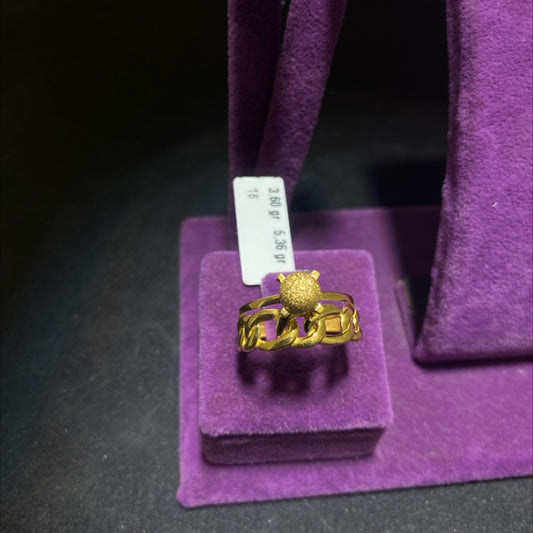 22 Ayar Altın Yüzük Dorika Modern Tasarım 3.60gr 18 Numara Hediye - Y01010