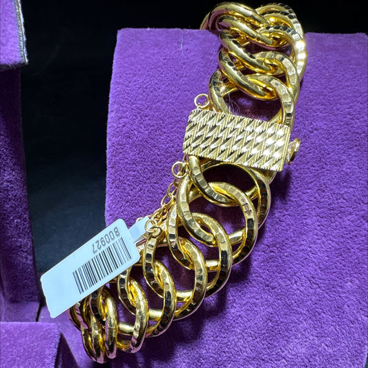 22 Ayar Altın Bileklik Kartiyer Yaldızlı Tasarım 32.23gr Kadın - B00927