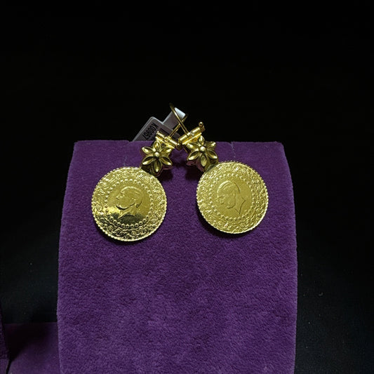 22 Ayar Altın Küpe Çeyrek Modern Tasarım 5.86gr Kadın - K00957