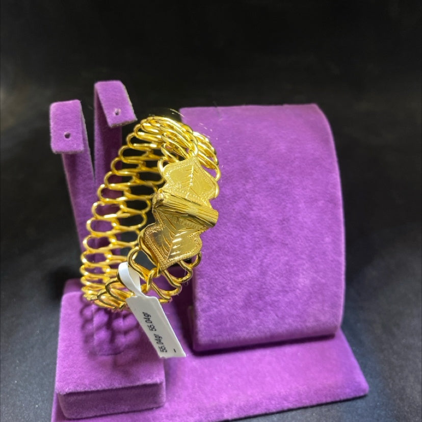 22 Ayar Altın Bilezik Maraş Burması El İşi 55.04gr Kadın - BZ01184