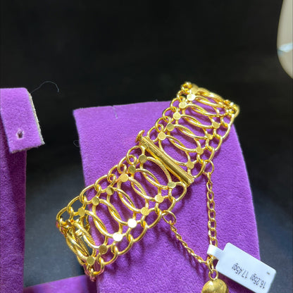 22 Ayar Altın Bileklik Paksoy Özel Tasarım 16.25gr Hediye - B00933