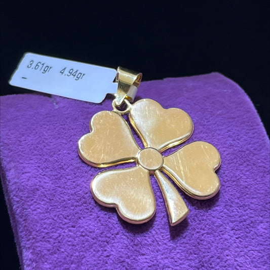 22 Ayar Altın Kolye Ucu Yonca Özel Tasarım 3.61gr Hediye - C00269
