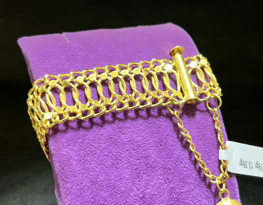 22 Ayar Altın Bileklik Özel Tasarım Fidan 18.45gr Kadın - B00929