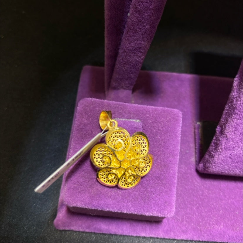 22 Ayar Altın Kolye Ucu Gül Özel Tasarım 2.41gr Hediye - C00273