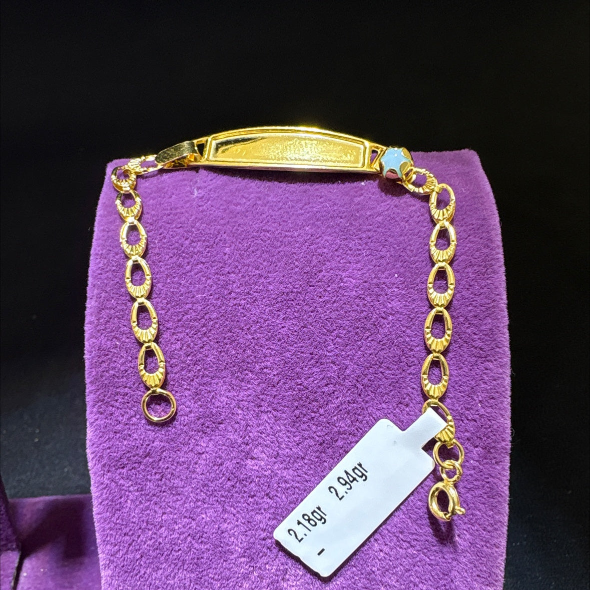 22 Ayar Altın Çocuk Künye Özel Tasarım 2.18gr Hediye - F00011