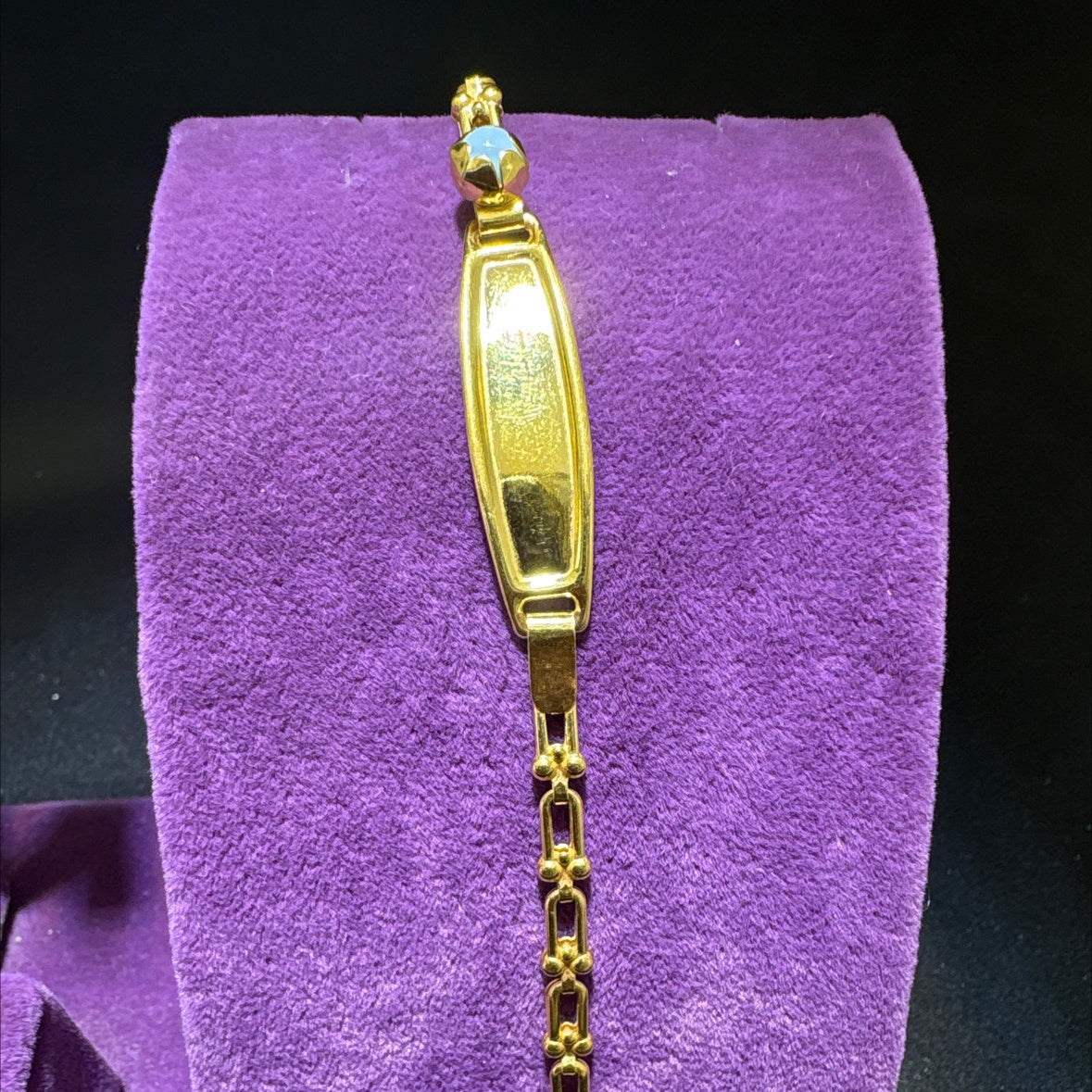 22 Ayar Altın Çocuk Künye Tuğralı Özel Tasarım 3.42gr Hediye - F00015