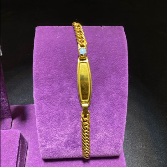 22 Ayar Altın Çocuk Künye Paksoy Özel Tasarım 3.54gr Hediye - F00012