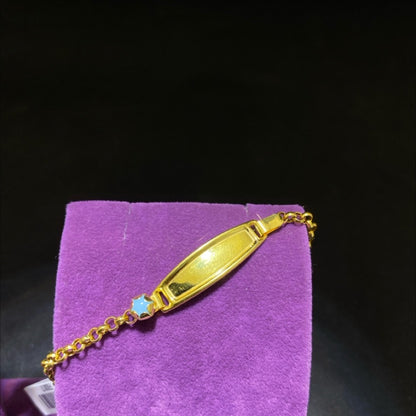 22 Ayar Altın Çocuk Künye Özel Tasarım 2.92gr - F00017