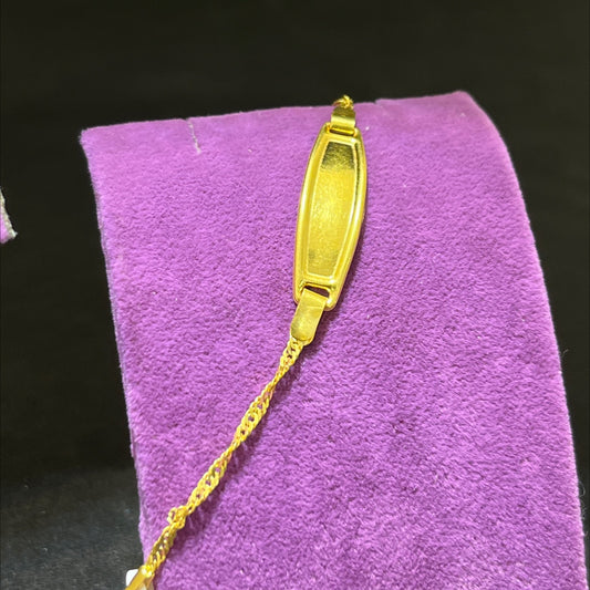 22 Ayar Altın Çocuk Künye Singapur Desenli 2.65gr Hediye - F00020