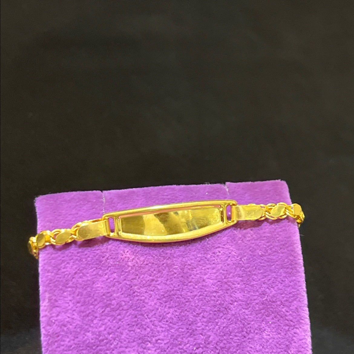 22 Ayar Altın Çocuk Künye Pullu Özel Tasarım 4.33gr Hediye - F00024