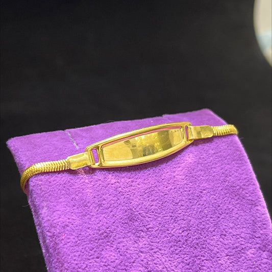 22 Ayar Altın Çocuk Künye Modern Tasarım 3.26gr Hediye - F00022