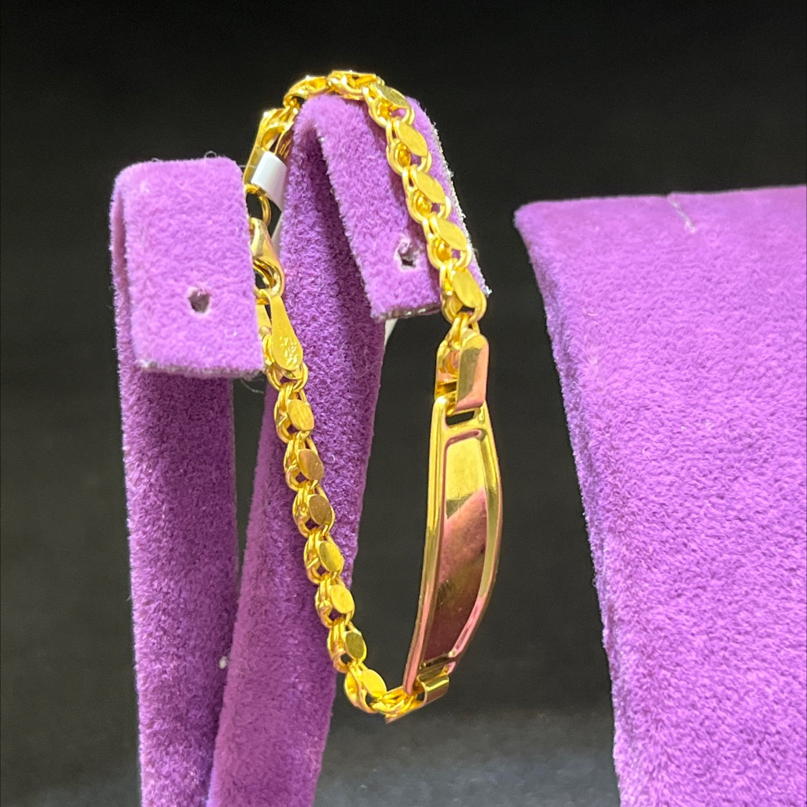 22 Ayar Altın Çocuk Künye Pullu Özel Tasarım 4.28gr Hediye - F00021