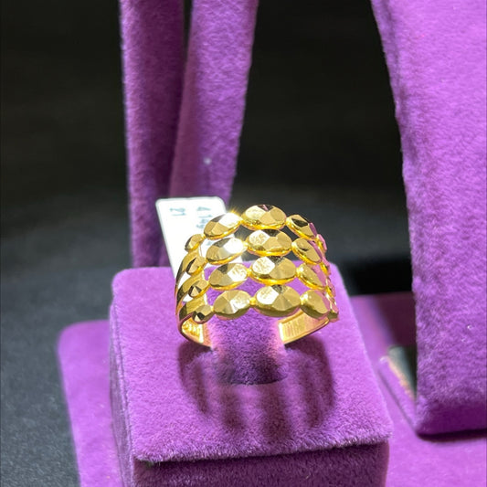 22 Ayar Altın Yüzük Dorikalı Özel Tasarım 4.14gr 21 Numara Kadın - Y01014