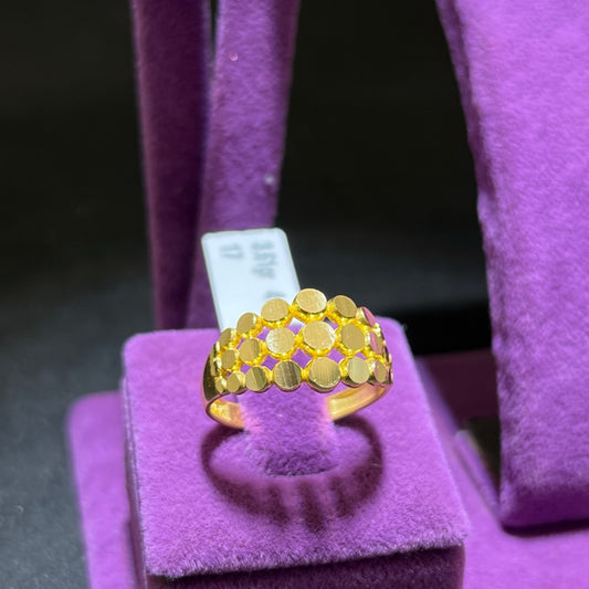 22 Ayar Altın Yüzük Dorikalı Modern Tasarım 3.61gr 17 Numara Kadın - Y01020