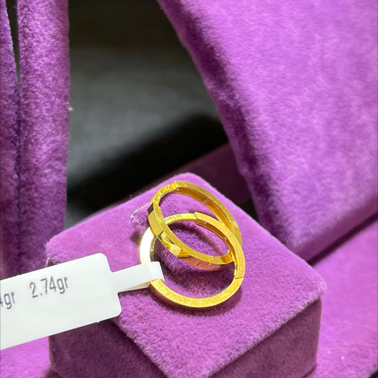 22 Ayar Altın Küpe Modern Tasarım 2.04gr Kadın - K00966