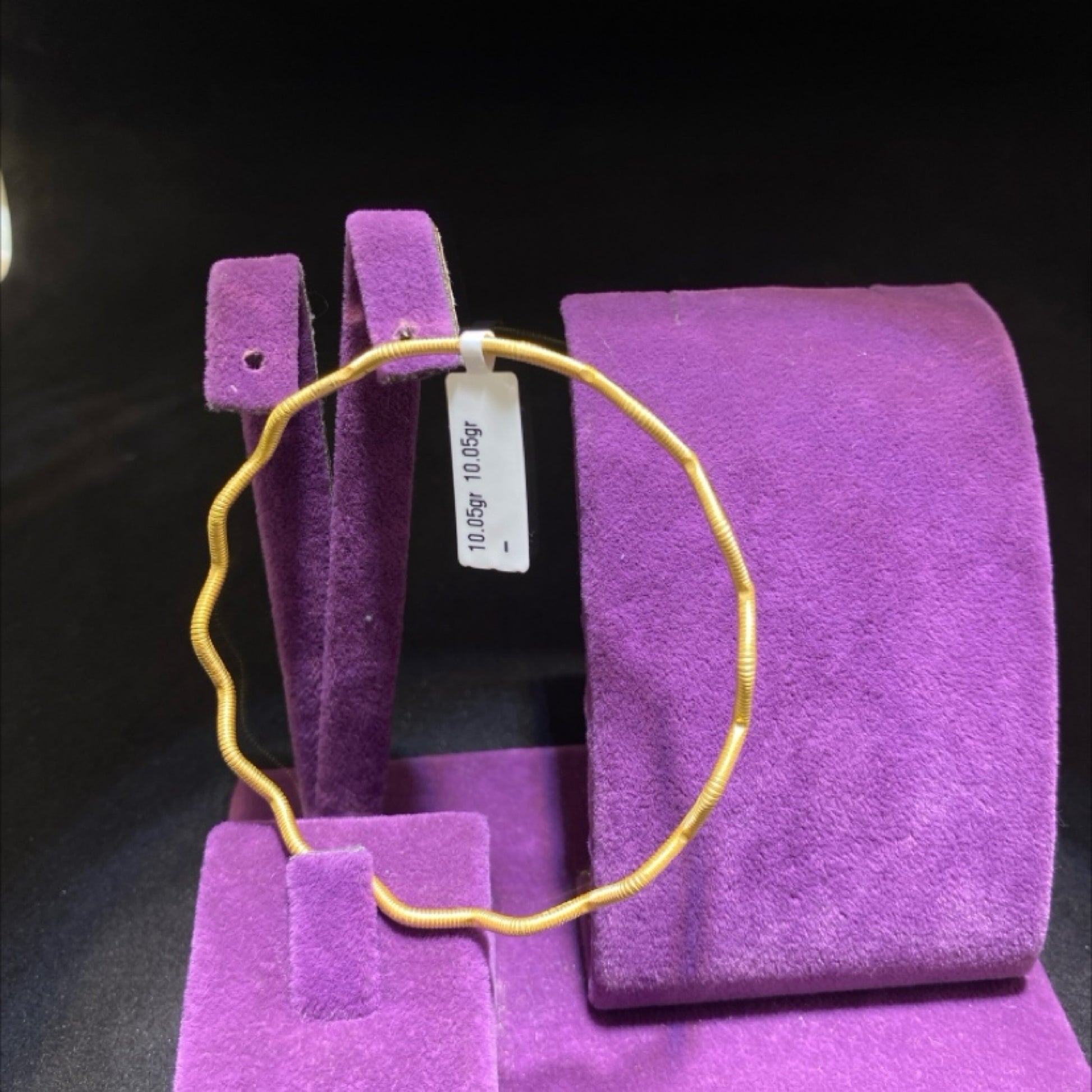 22 Ayar Altın Bilezik Zigzag Modern Tasarım 10.00gr Kadın - BZ01211