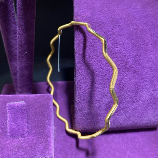 22 Ayar Altın Bilezik Zigzag Modern Tasarım 10.08gr Kadın - BZ01210