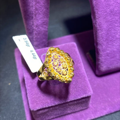 22 Ayar Altın Yüzük Dorikalı Başak Serisi 3.64gr Hediye - Y01026