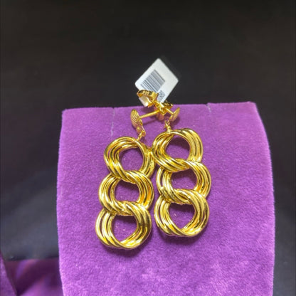 22 Ayar Altın Küpe Samanyolu Modern Tasarım 4.43gr Kadın - K00980