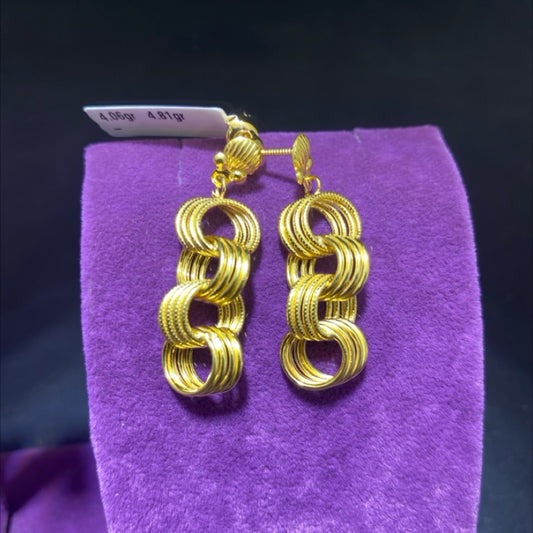 22 Ayar Altın Küpe Samanyolu Modern Tasarım 4.06gr Kadın - K00981