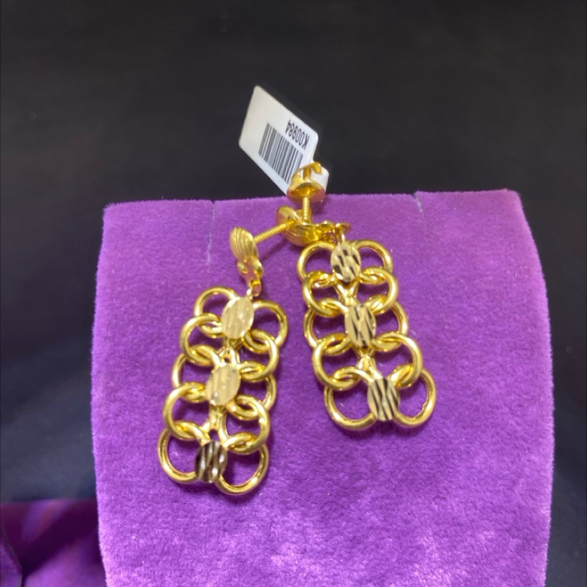 22 Ayar Altın Küpe Prenses Tasarım 3.41gr Kadın - K00984