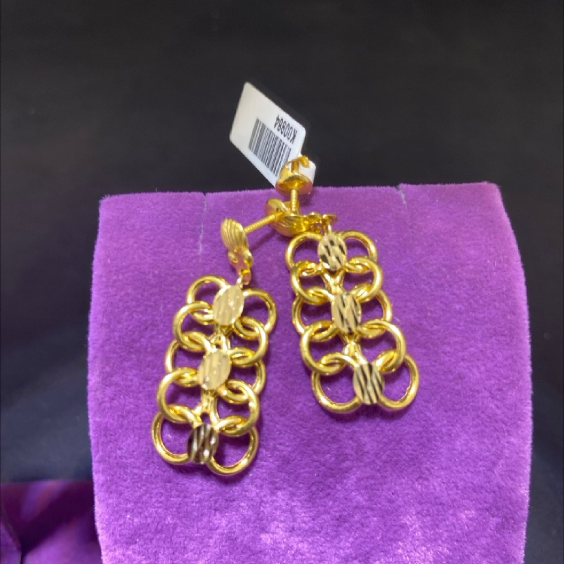 22 Ayar Altın Küpe Prenses Tasarım 3.41gr Kadın - K00984