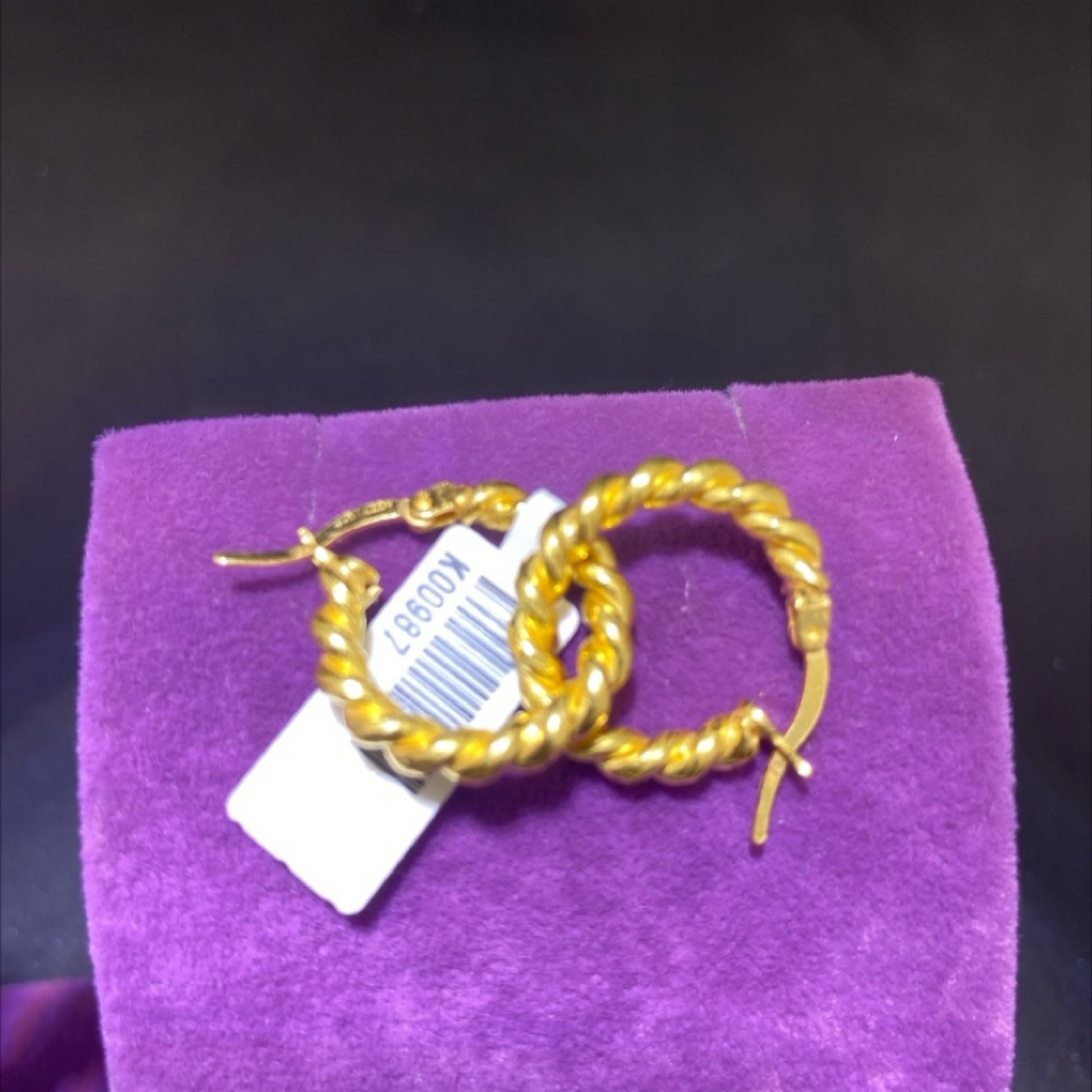 22 Ayar Altın Küpe Kıvırcık Modern Tasarım 2.95gr Kadın - K00987