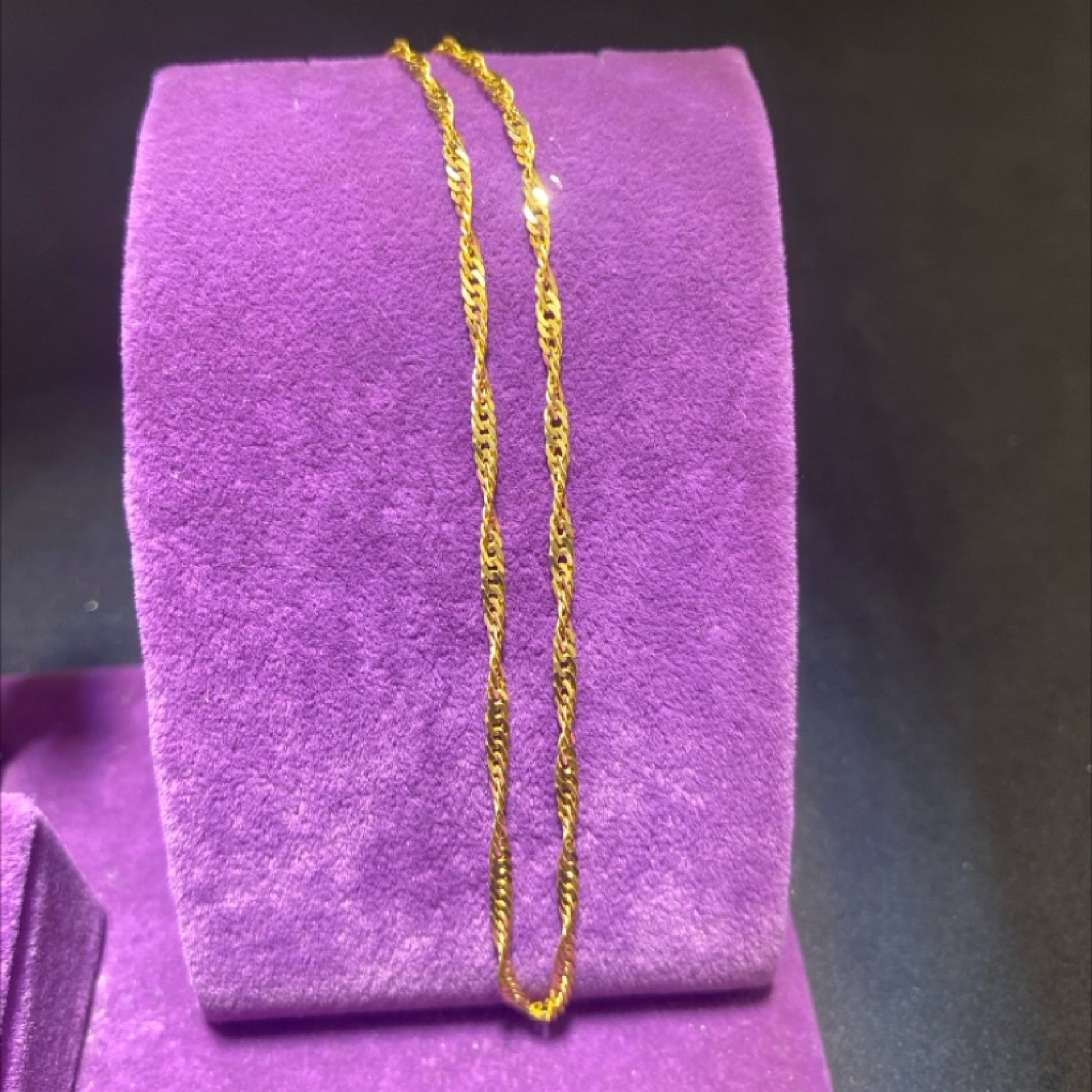 22 Ayar Altın Kolye Singapur Modern Tasarım 7.61gr Kadın - KL00038