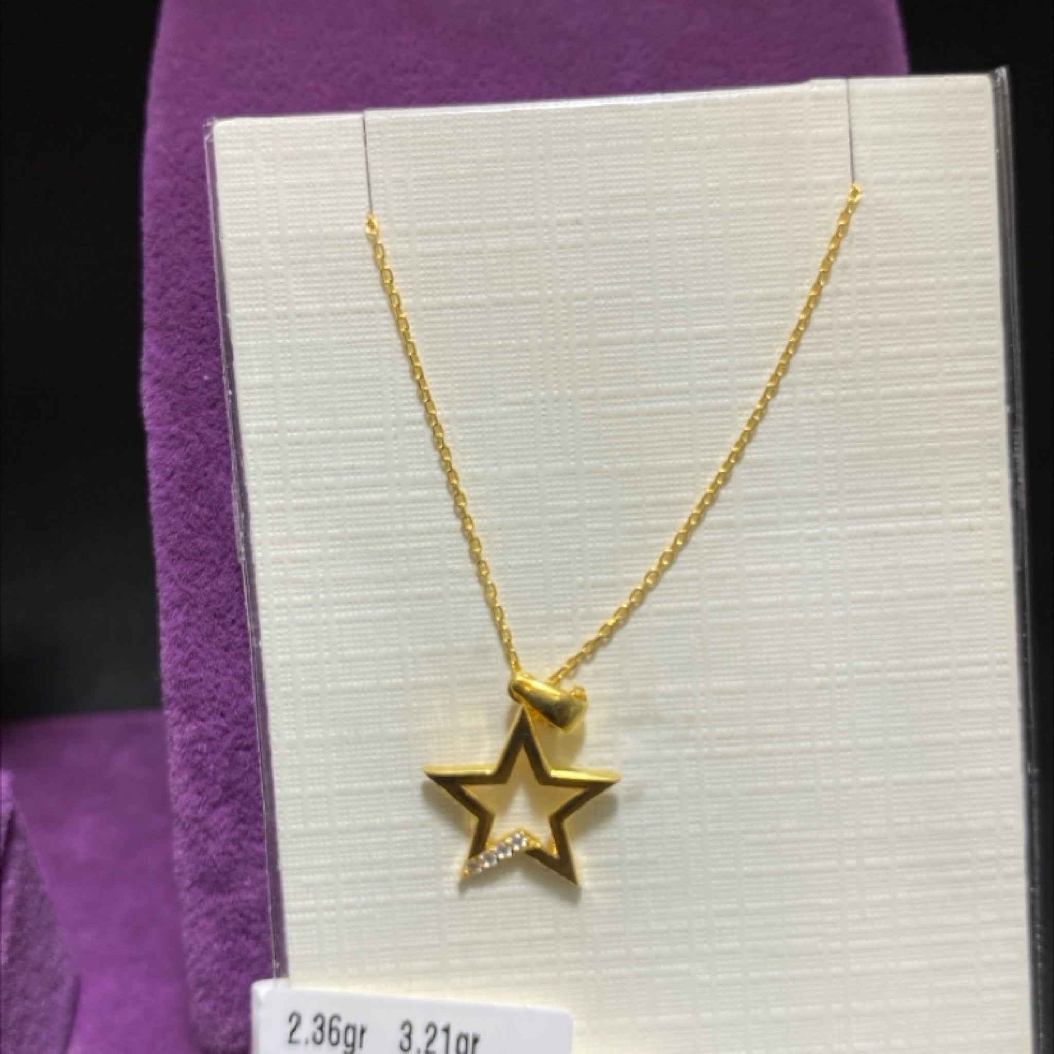 22 Ayar Altın Kolye Yıldız Tasarım 2.36gr Hediye - KL00046