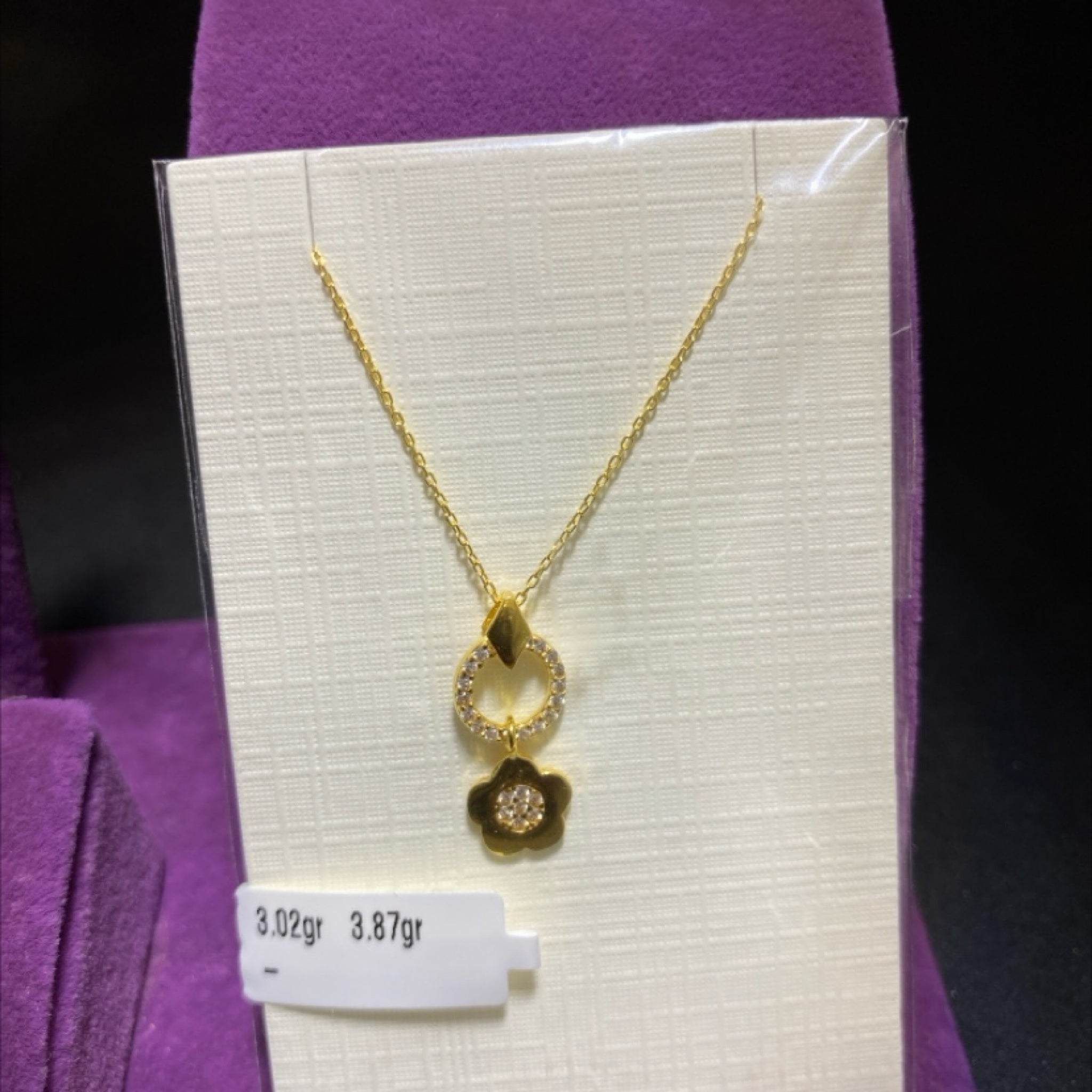 22 Ayar Altın Kolye Çiçek Tasarım 3.02gr Kadın Hediye - KL00044