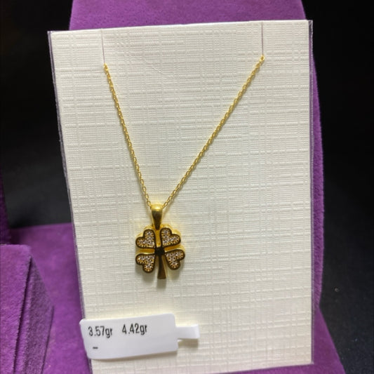 22 Ayar Altın Kolye Yonca Özel Tasarım 3.57gr Kadın - KL00047