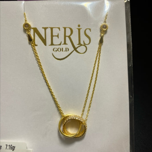 22 Ayar Altın Kolye Modern Tasarım 6.31gr Kadın Hediye - KL00050