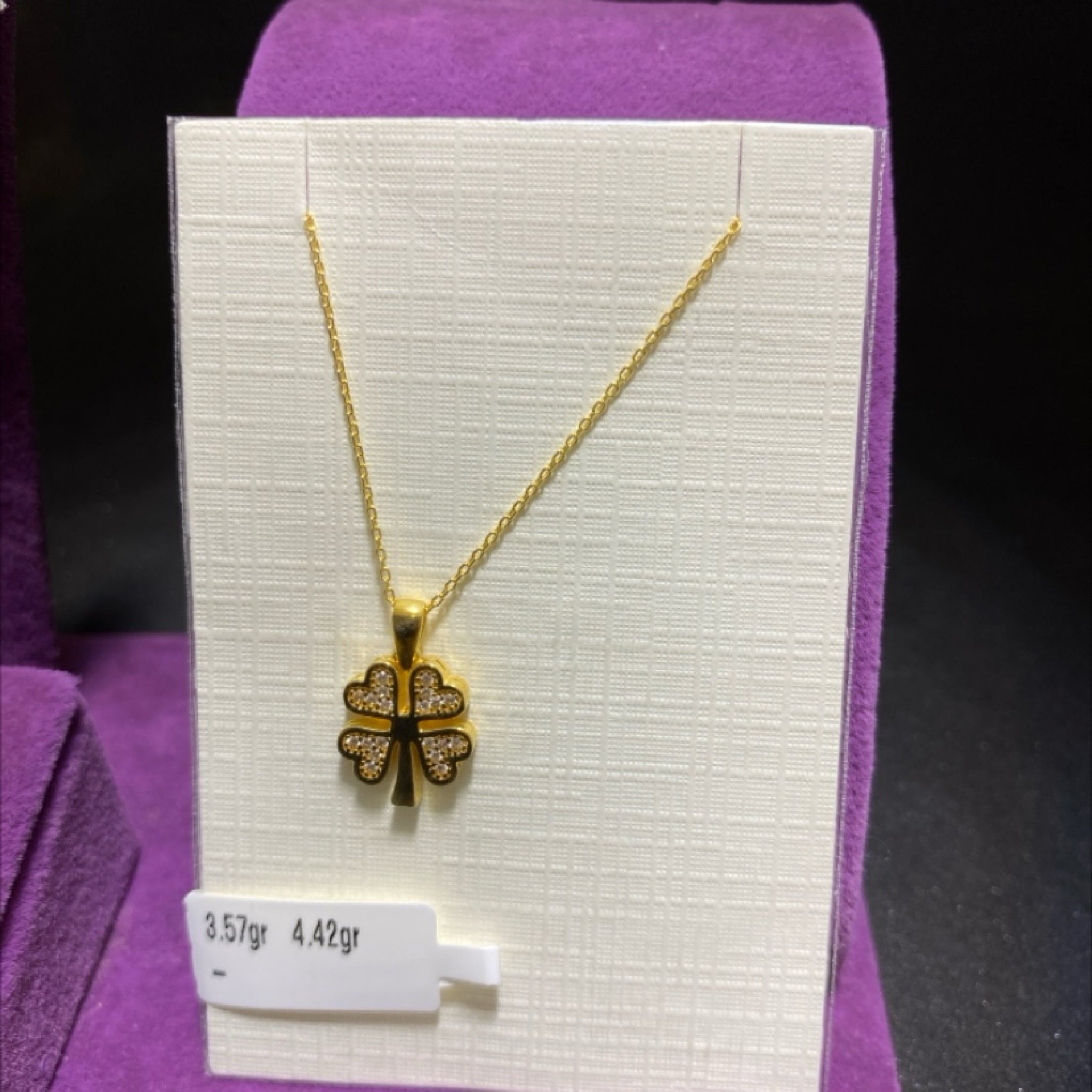 22 Ayar Altın Kolye Yonca Özel Tasarım 3.57gr Hediye - KL00048