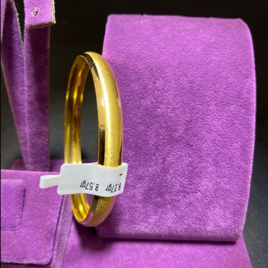 22 Ayar Altın Bilezik Kumlu Şarnel Tasarım 8.27gr Kadın - BZ01266