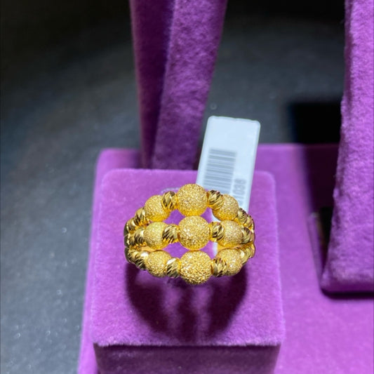 22 Ayar Altın Yüzük Dorika Modern Tasarım 6.41gr 17 Numara Kadın - Y01036