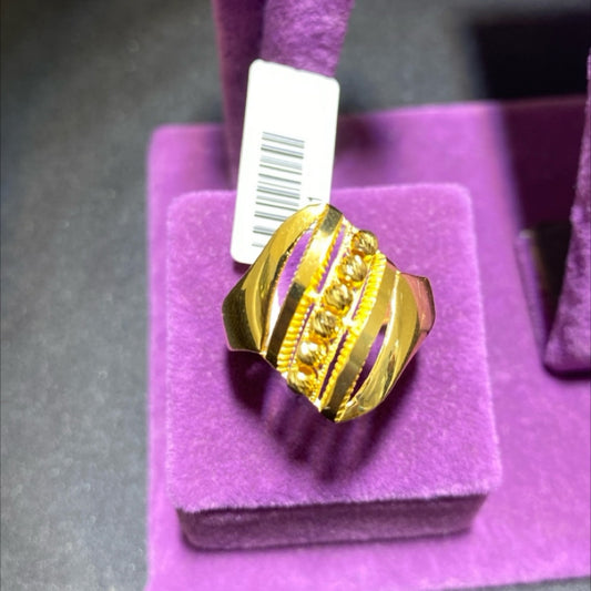 22 Ayar Altın Yüzük Dorika Modern Tasarım 4.70gr 17 Numara Kadın - Y01034