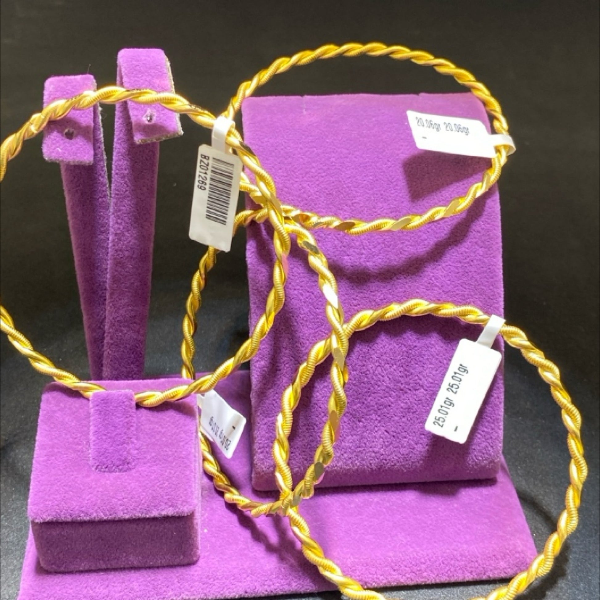 22 Ayar Altın Bilezik Kıvırcık Tasarım 20.06gr Kadın - BZ01268