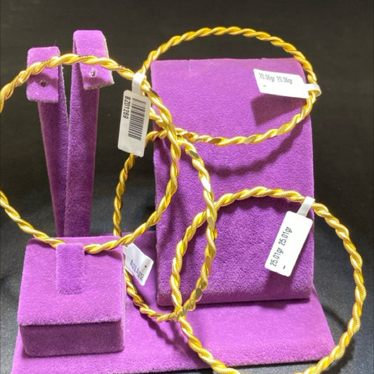 22 Ayar Altın Bilezik Kıvırcık Tasarım 20.06gr Kadın - BZ01268