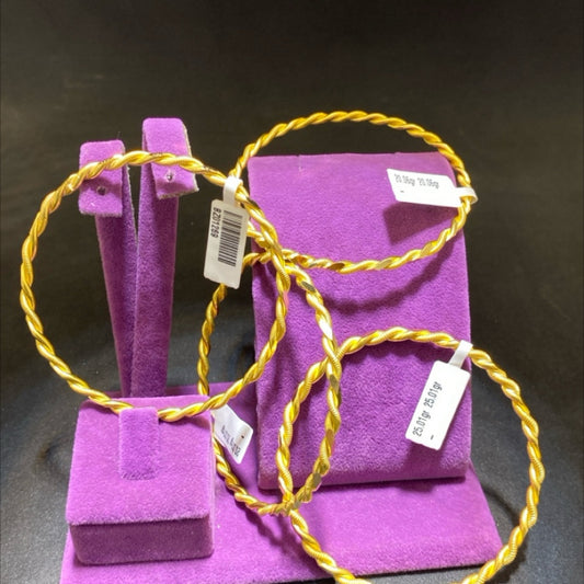 22 Ayar Altın Bilezik Kıvırcık Modern Tasarım 20.01gr Kadın - BZ01267