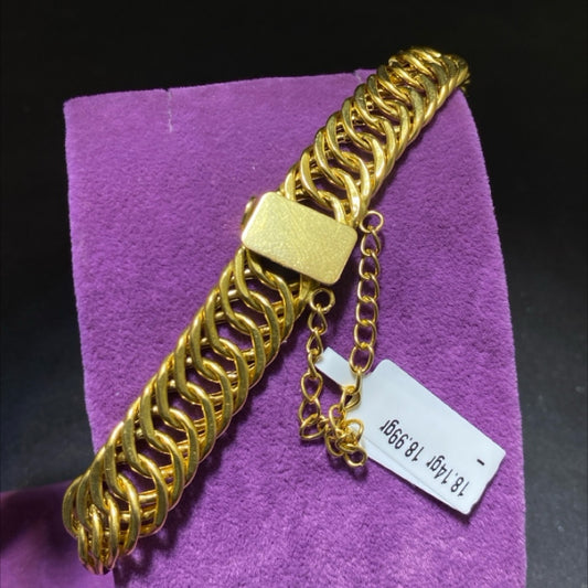 22 Ayar Altın Bilezik Paksoy Modern Tasarım 18.14gr Kadın - BZ01272